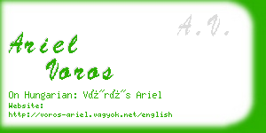 ariel voros business card